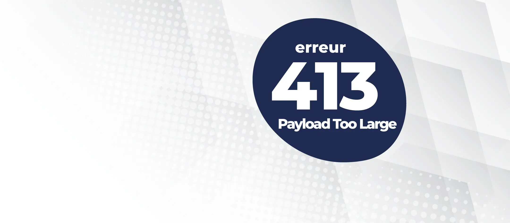 Erreur 413 - Fichier trop volumineux