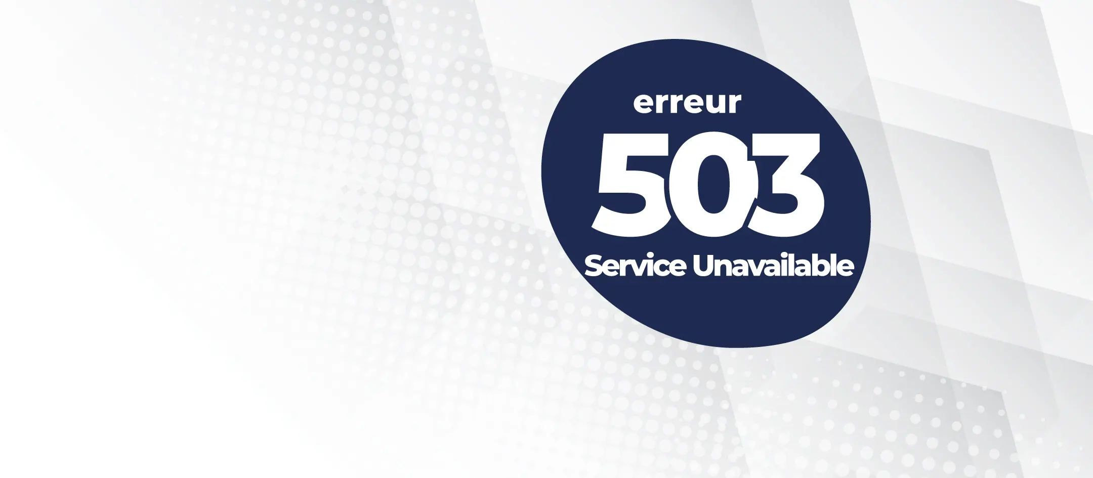 Erreur 503 - Site en cours de maintenance